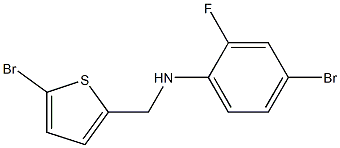4-bromo-N-[(5-bromothiophen-2-yl)methyl]-2-fluoroaniline 结构式