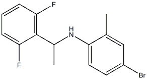 4-bromo-N-[1-(2,6-difluorophenyl)ethyl]-2-methylaniline 结构式