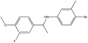 4-bromo-N-[1-(3-fluoro-4-methoxyphenyl)ethyl]-3-methylaniline 结构式