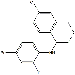 4-bromo-N-[1-(4-chlorophenyl)butyl]-2-fluoroaniline 结构式