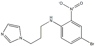 4-bromo-N-[3-(1H-imidazol-1-yl)propyl]-2-nitroaniline 结构式