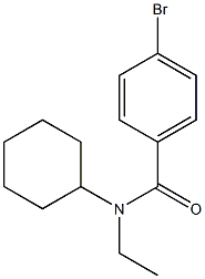 4-bromo-N-cyclohexyl-N-ethylbenzamide 结构式