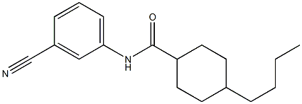 4-butyl-N-(3-cyanophenyl)cyclohexane-1-carboxamide 结构式