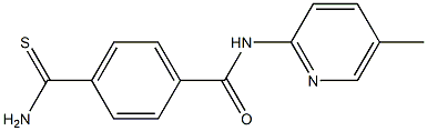 4-carbamothioyl-N-(5-methylpyridin-2-yl)benzamide 结构式