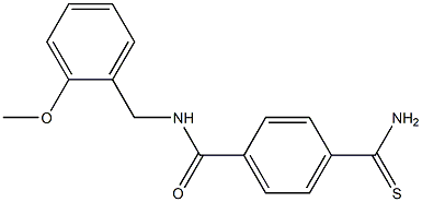 4-carbamothioyl-N-[(2-methoxyphenyl)methyl]benzamide 结构式