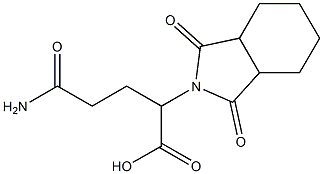 4-carbamoyl-2-(1,3-dioxo-octahydro-1H-isoindol-2-yl)butanoic acid 结构式
