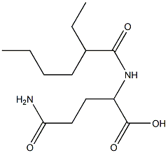 4-carbamoyl-2-(2-ethylhexanamido)butanoic acid 结构式