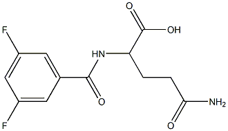 4-carbamoyl-2-[(3,5-difluorophenyl)formamido]butanoic acid 结构式