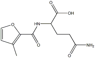 4-carbamoyl-2-[(3-methylfuran-2-yl)formamido]butanoic acid 结构式