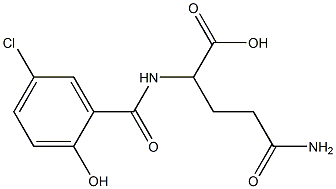 4-carbamoyl-2-[(5-chloro-2-hydroxyphenyl)formamido]butanoic acid 结构式