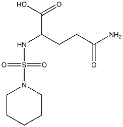 4-carbamoyl-2-[(piperidine-1-sulfonyl)amino]butanoic acid 结构式
