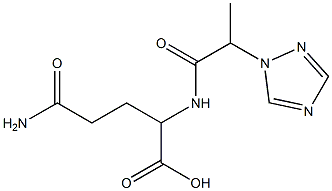 4-carbamoyl-2-[2-(1H-1,2,4-triazol-1-yl)propanamido]butanoic acid 结构式