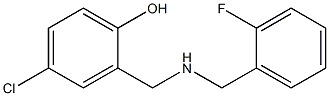 4-chloro-2-({[(2-fluorophenyl)methyl]amino}methyl)phenol 结构式