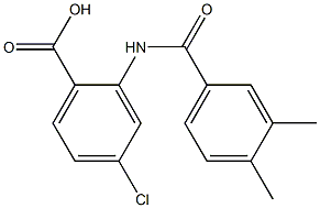 4-chloro-2-[(3,4-dimethylbenzene)amido]benzoic acid 结构式