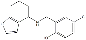 4-chloro-2-[(4,5,6,7-tetrahydro-1-benzofuran-4-ylamino)methyl]phenol 结构式