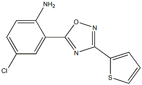 4-chloro-2-[3-(thiophen-2-yl)-1,2,4-oxadiazol-5-yl]aniline 结构式