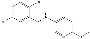 4-chloro-2-{[(6-methoxypyridin-3-yl)amino]methyl}phenol 结构式