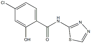 4-chloro-2-hydroxy-N-(1,3,4-thiadiazol-2-yl)benzamide 结构式