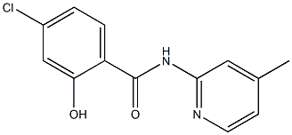 4-chloro-2-hydroxy-N-(4-methylpyridin-2-yl)benzamide 结构式
