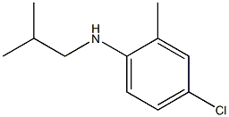 4-chloro-2-methyl-N-(2-methylpropyl)aniline 结构式