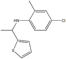 4-chloro-2-methyl-N-[1-(thiophen-2-yl)ethyl]aniline 结构式