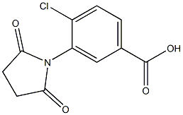 4-chloro-3-(2,5-dioxopyrrolidin-1-yl)benzoic acid 结构式