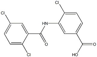 4-chloro-3-[(2,5-dichlorobenzene)amido]benzoic acid 结构式