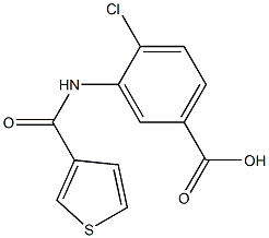 4-chloro-3-[(thien-3-ylcarbonyl)amino]benzoic acid 结构式