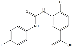 4-chloro-3-{[(4-fluorophenyl)carbamoyl]amino}benzoic acid 结构式