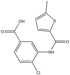 4-chloro-3-{[(5-methylthien-2-yl)carbonyl]amino}benzoic acid 结构式