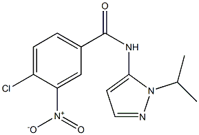 4-chloro-3-nitro-N-[1-(propan-2-yl)-1H-pyrazol-5-yl]benzamide 结构式