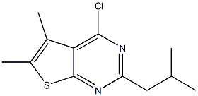 4-chloro-5,6-dimethyl-2-(2-methylpropyl)thieno[2,3-d]pyrimidine 结构式