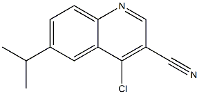 4-chloro-6-(propan-2-yl)quinoline-3-carbonitrile 结构式