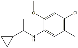 4-chloro-N-(1-cyclopropylethyl)-2-methoxy-5-methylaniline 结构式