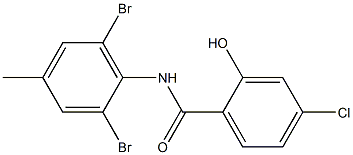 4-chloro-N-(2,6-dibromo-4-methylphenyl)-2-hydroxybenzamide 结构式