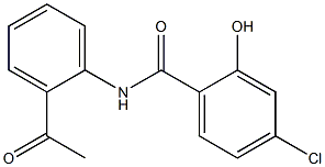 4-chloro-N-(2-acetylphenyl)-2-hydroxybenzamide 结构式