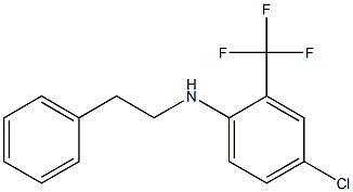 4-chloro-N-(2-phenylethyl)-2-(trifluoromethyl)aniline 结构式