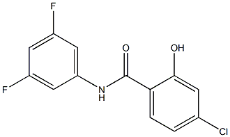 4-chloro-N-(3,5-difluorophenyl)-2-hydroxybenzamide 结构式