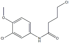 4-chloro-N-(3-chloro-4-methoxyphenyl)butanamide 结构式