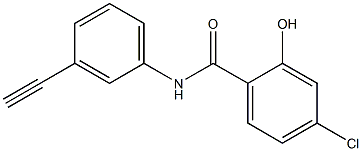 4-chloro-N-(3-ethynylphenyl)-2-hydroxybenzamide 结构式