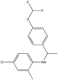 4-chloro-N-{1-[4-(difluoromethoxy)phenyl]ethyl}-2-methylaniline 结构式