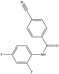 4-cyano-N-(2,4-difluorophenyl)benzamide 结构式
