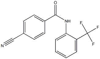 4-cyano-N-[2-(trifluoromethyl)phenyl]benzamide 结构式