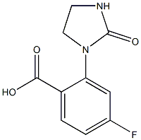 4-fluoro-2-(2-oxoimidazolidin-1-yl)benzoic acid 结构式