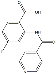 4-fluoro-2-(isonicotinoylamino)benzoic acid 结构式