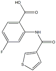 4-fluoro-2-[(thien-3-ylcarbonyl)amino]benzoic acid 结构式