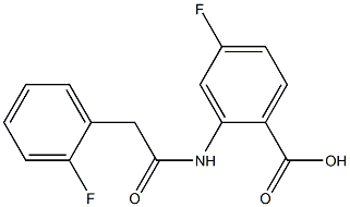 4-fluoro-2-{[(2-fluorophenyl)acetyl]amino}benzoic acid 结构式