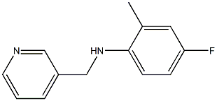 4-fluoro-2-methyl-N-(pyridin-3-ylmethyl)aniline 结构式