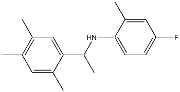 4-fluoro-2-methyl-N-[1-(2,4,5-trimethylphenyl)ethyl]aniline 结构式