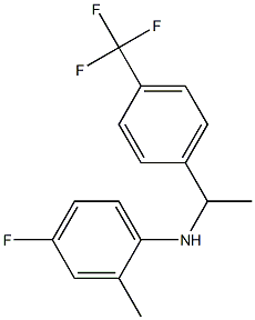 4-fluoro-2-methyl-N-{1-[4-(trifluoromethyl)phenyl]ethyl}aniline 结构式